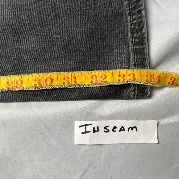Levi's 569 Loose Straight Y2K‎ Baggie Jeans Gray Wash Denim Pants Men's W38 L34 - Picture 8 of 10
